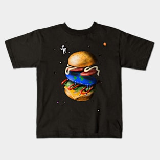 Flat Earth Burger Kids T-Shirt